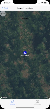 Launch location map