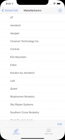 Manufacturers list
