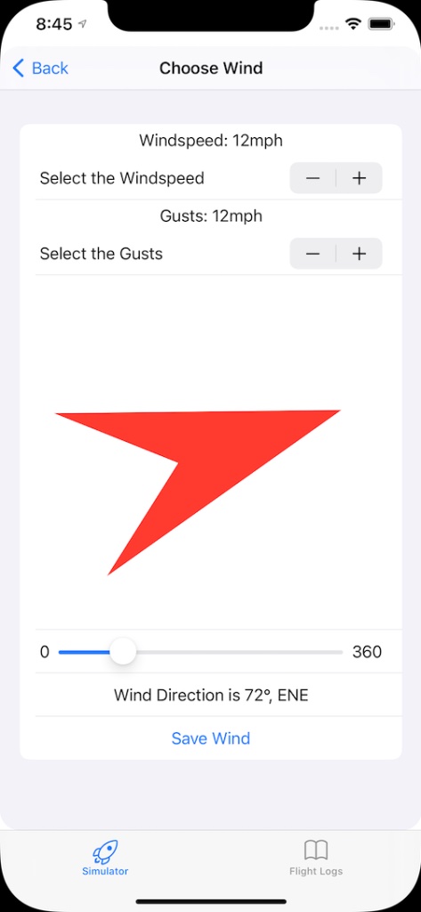 Wind adjust screen